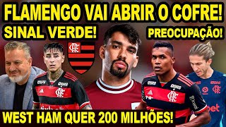 FLAMENGO VAI ABRIR O COFRE EM NEGOCIAÇÃO! WEST HAM QUER 200 MILHÕES EM PAQUETA! PREOCUPAÇÃO MENGÃO!