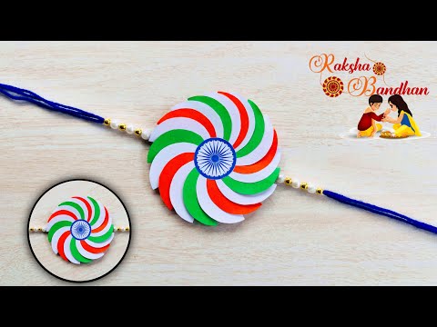 DIY Indian Tricolor Rakhi  // easy rakhi making ideas for Competition // handmade rakhi easy