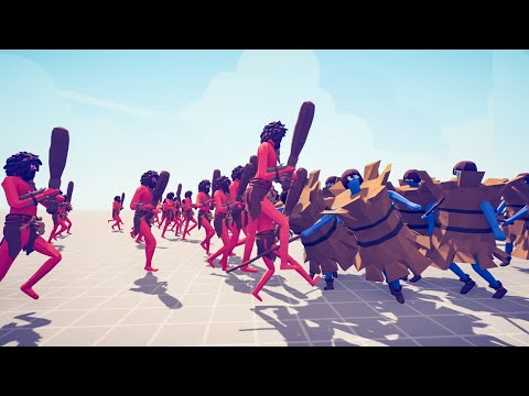 50X Tribal Team vs Every Unit - Totally Accurate Battle Simulator TABS