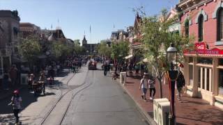 Omnibus at Disneyland Park - Hub to Town Square Ride POV from Upper Level