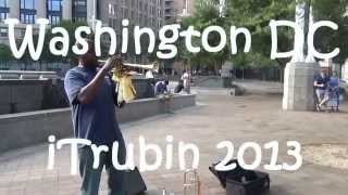 Street Jazz Trumpet at Metro Station Entrance in Washington DC - Hello Dolly!