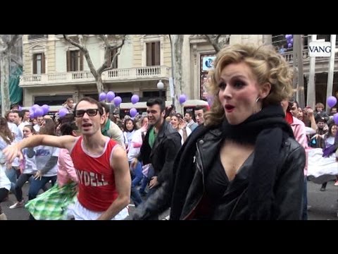 Flashmob de Grease en Barcelona