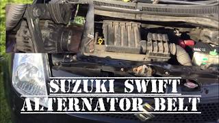 Suzuki Swift Alternator Belt Broken, How To Fit A New One
