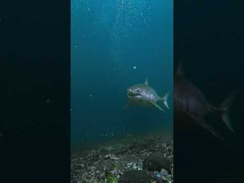 Close Call with Huge Great White Shark 🎬 Fabian Clinton #Shorts #SharkWeek