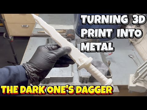 Turning 3D Print into Aluminium Bronze - Sand Casting The Dark One's Dagger - Molten - Let's Cook!