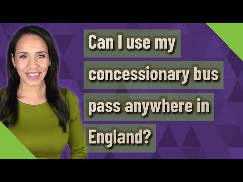 Can I use my concessionary bus pass anywhere in England?