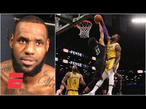 LeBron James getting denied for a dunk, only the 9th time that has happened | NBA 2018-19
