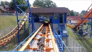 Great Escape: Steamin' Demon / On Ride Front Row POV / August 17, 2015