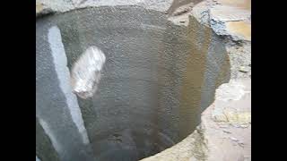 Dropping a big rock down a 450m deep hole