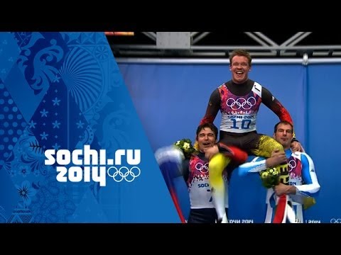 Men's Luge - Runs 3 and 4 - Felix Loch Wins Gold  | Sochi 2014 Winter Olympics
