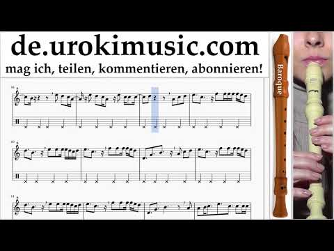 Blockflöte Lernen B. Clean Bandit - Rockabye ft Sean Paul Anne-Marie Tabulatur Teil#2 um-i995