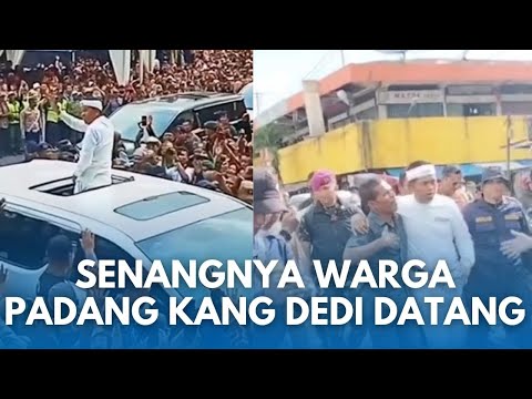 MOMEN RIBUAN WARGA PADANG Sambut Kedatangan Kang Dedi Gubernur Jabar yang Belanja di Pasar