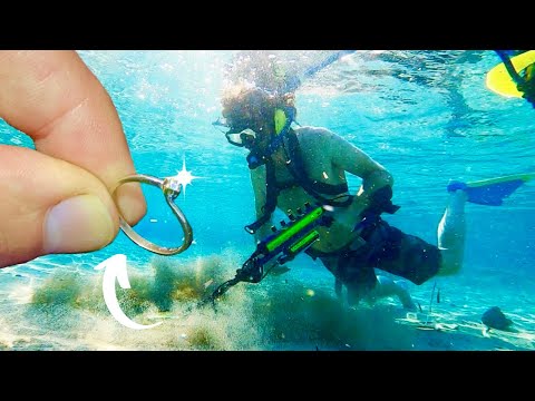 Oro e diamanti trovati in spiaggia! (Immersioni subacquee alla ricerca di tesori sottomarini)