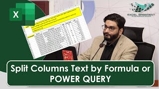 Split Columns Text or Numbers by Formula or POWER QUERY in Microsoft Excel