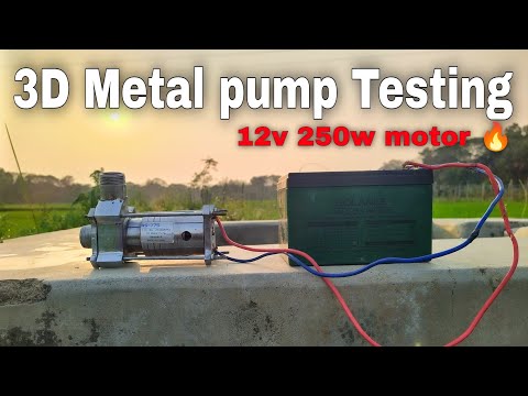 3D Metal pump V4 stage2 🔥 Testing video | so much water flow 🤯💦 | 12v Dc solar pump