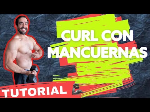 Bíceps Curl supino con mancuernas