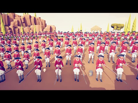200x BRITISH ARMY SIEGE ENEMY CASTLE - Totally Accurate Battle Simulator TABS