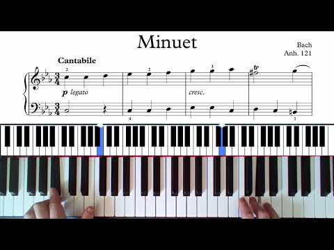 Minuet In C Minor, BWV Anh. 121, J.S. Bach (Composer Unknown) | Piano Tutorial