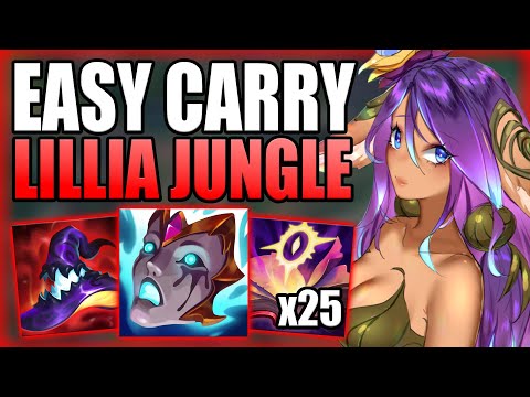 É ASSIM QUE LILLIA JUNGLE CARREGA JOGOS SOLO Q COM MUITO FACILIDADE! - Guia de jogabilidade League of Legends