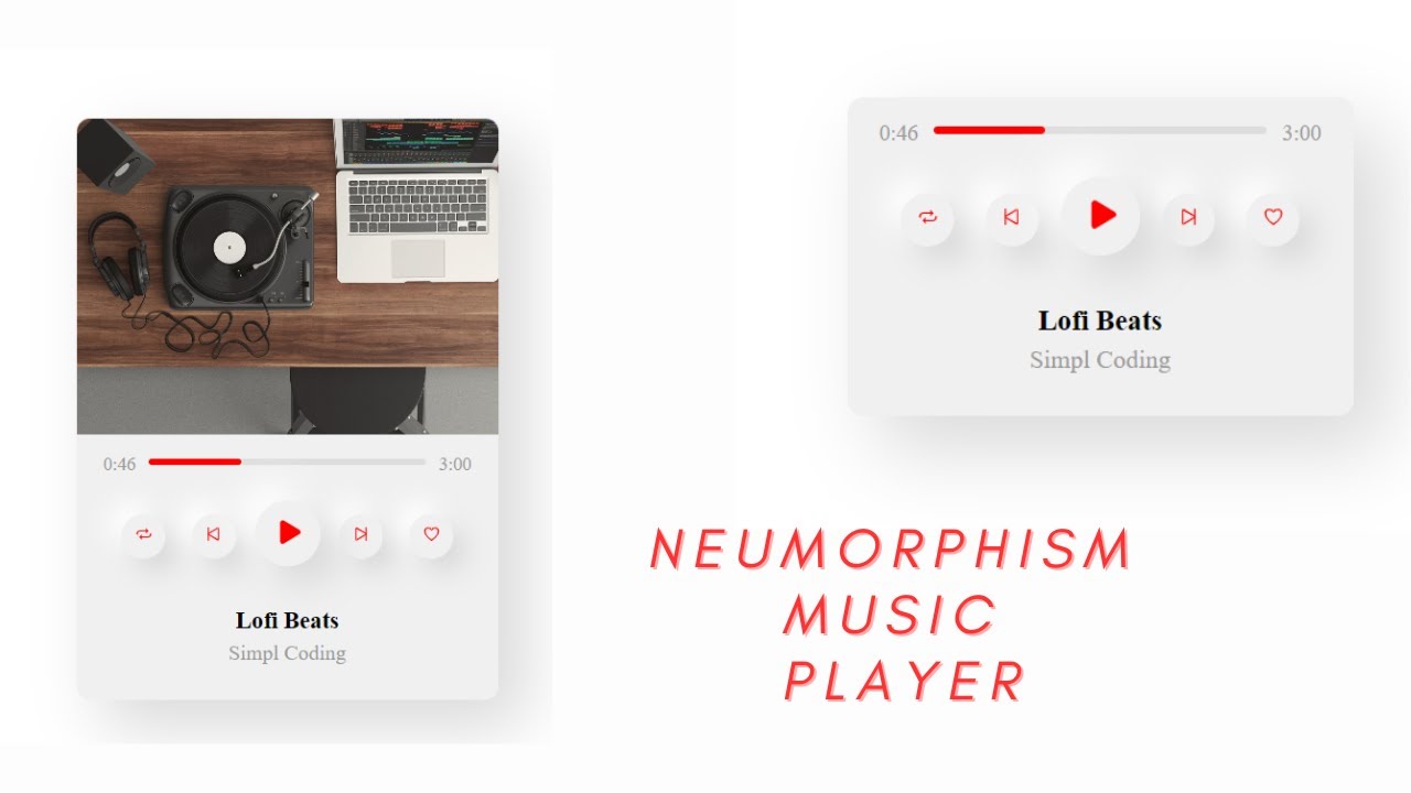 Make a Neumorphic Music Player