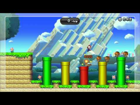 New Super Mario Bros. U - 1-Up Rally The Goombrat Stomp (Gold Medal) (HD)