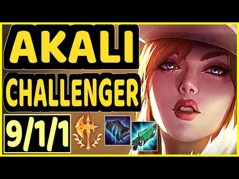 CONQUEROR AKALI - BROKEN BLADE (AKALI) vs MORDEKAISER - 9/1/1 KDA CHALLENGER GAMEPLAY - NA