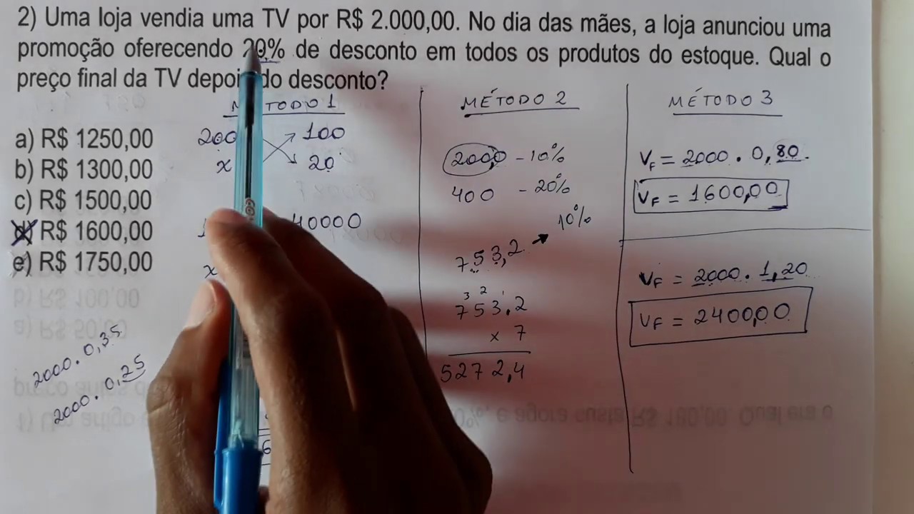 Porcentagem - Lista 1 - Exercício 2