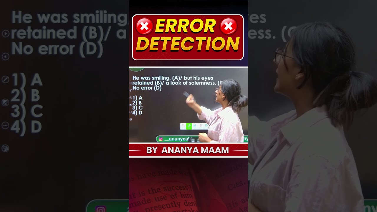 Error Detection with Ananya Ma’am | English Grammar Made Easy | #englishwithananya  #spokenenglish