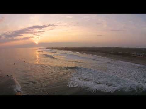 Drone footage of sunset session at Cisco