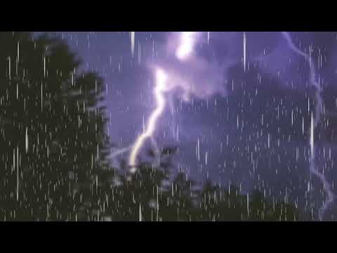 Pioggia Leggera con TEMPORALE | Suono del temporale per rilassarsi, concentrarsi, dormire | 1 ORA