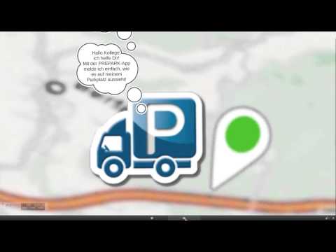 PREPARK - freie LKW-Parkplätze Video