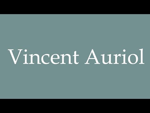 How to Pronounce ''Vincent Auriol'' Correctly in French