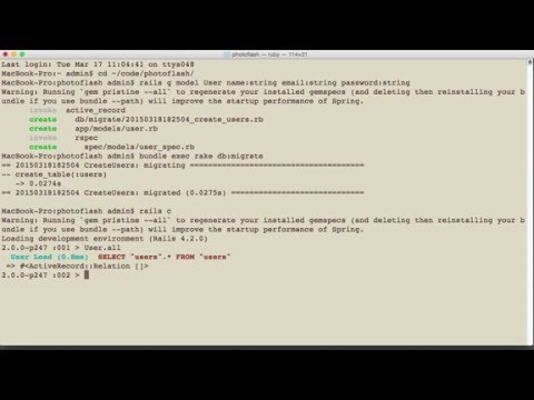 Creating an example model for RSpec to test