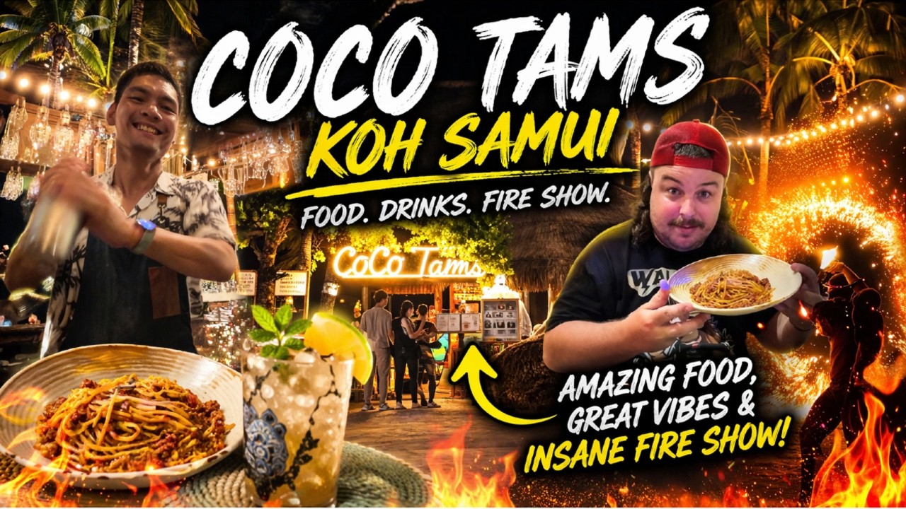 COCO TAM’S KOH SAMUI 🇹🇭 Best Restaurant, Cocktails & INSANE Fire Show!