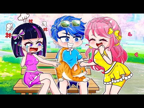 Anna and Alex's Love Story with Alex's Kitten vs Lisa | Gacha Life Rainbow Z x Gacha Club