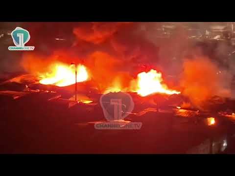 Fire Breaks Out at Kumasi Central Market Near Aboabo Station