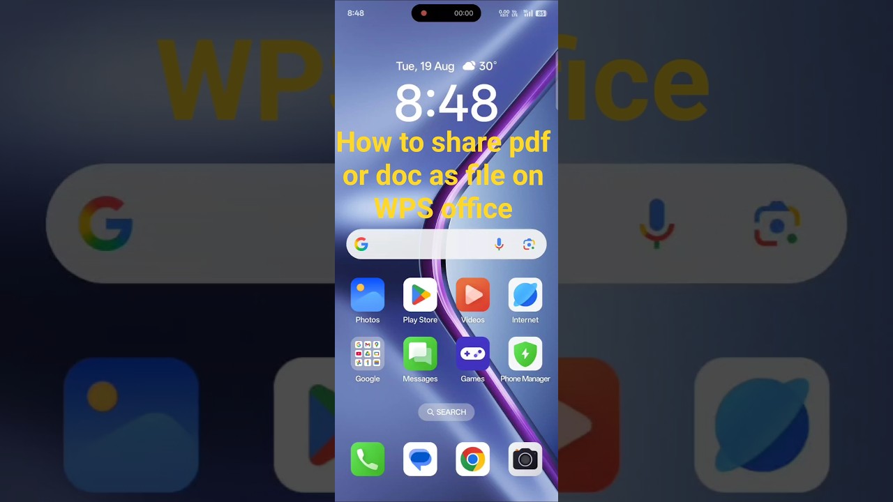How to share pdf or doc as file in WPS office #wpsoffice #sharefiles #youtubeshorts #youtube