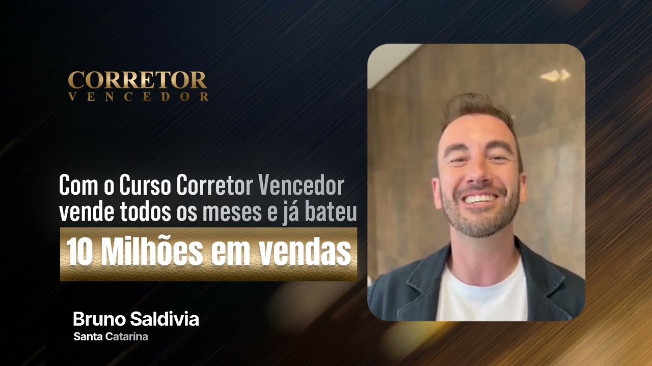Bruno Saldivia - SC, Com o curso CV Vende todos os meses e já bateu a marca de 10 MILHÔES EM VENDAS!