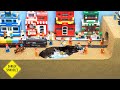 Giant Sinkholes Surprise Caused a Lego City Flood Disaster - Lego Dam Breach Experiments