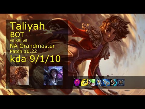 Taliyah Bot & Leona vs Kai'Sa & Rakan - NA Grandmaster 9/1/10 Patch 10.22 Gameplay