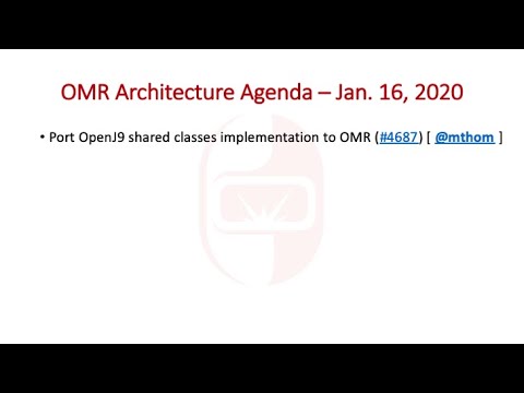 OMR Architecture Meeting 20200116