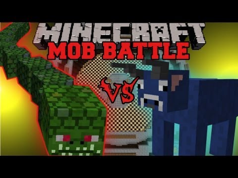 EPIC Naga vs. Bull Battle in Minecraft!