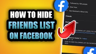 HOW TO HIDE FRIENDS LIST ON FACEBOOK