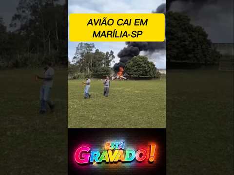 Avião cai em Marília, interior de São Paulo