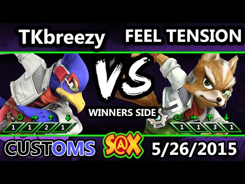 S@X 101 Customs - VGBC | TKbreezy (Falco) Vs. Feel Tension (Fox) SSB4 - Smash Wii U - Smash 4