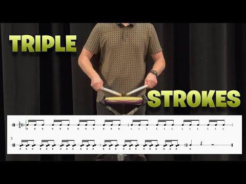 Triple Strokes Play Along | 80-130 BPM | Chop Builder | Drum Exercise