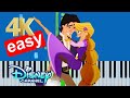 Tangled Stronger Than Ever Before Slow Easy Medium Piano Tutorial 4K
