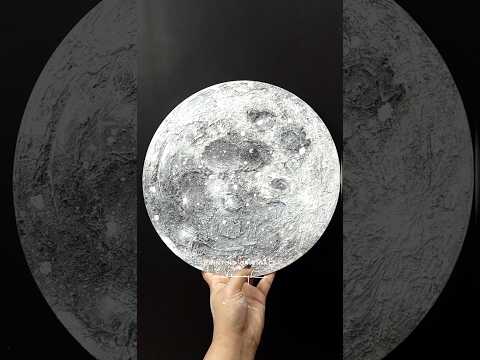 DIY 3D FULL MOON • PLASTER OF PARIS MOON ART • FULL MOON PAINTING