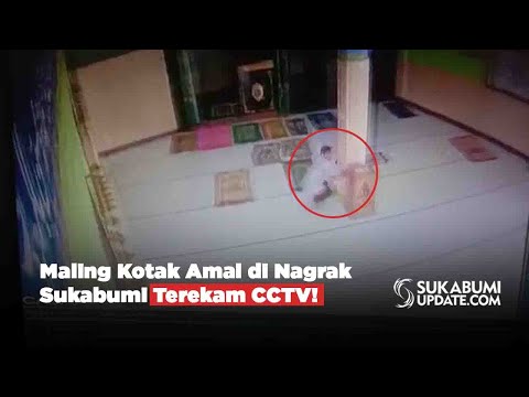 Maling Kotak Amal di Nagrak Sukabumi Terekam CCTV!