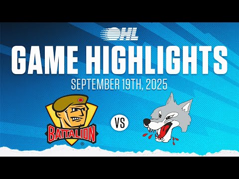 OHL Highlights: North Bay Battalion @ Sudbury Wolves Sep.19, 2025